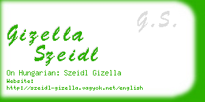 gizella szeidl business card